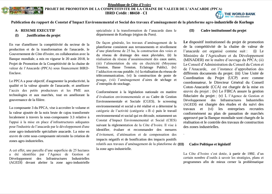 https://firca.ci/wp-content/uploads/2026/01/Rapport-de-Constat-dImpact-Environnemental-et-Social-des-travaux-damenagement-de-la-plateforme-agro-industrielle-de-Korhogo.png